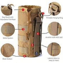 Tactical Molle Water Bottle Pouch, Military Outdoor Hiking Belt Holder Water Bottle Bag - Multicolor - View 10