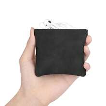 Túi đựng tai nghe, túi đựng cáp dữ liệu USB, phụ kiện tai nghe, túi đựng thẻ nhớ, ví nhỏ đựng tiền xu và chìa khóa. - đen-L - Xem 10