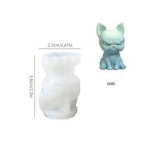 3D French Bulldog Silicone Mold, DIY Animal Sitting/Standing Dog Candle Resin Mold - White - View 4
