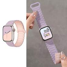 1条磁性硅胶表带，兼容 42mm 41mm 40mm 38mm，适用于 Series 11 10 9 8 7 6 5 4 3 SE 2nd Ultra，男女通用单环硅胶表带 - 38/40/41/(S10/11-42mm) - 查看 20