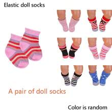 Assorted Color & Pattern Doll Socks, Fits 14-22 Inch Dolls, Cute & Fashionable Designs, Perfect For Doll Outfit Matching, Best Holiday Surprise Gift - Multicolor - View 15