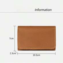 疯马皮迷你钱包纽扣零钱包信用卡夹手工制作 - 彩色 - 查看 8