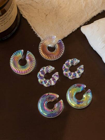 2-6pcs Fashionable Women's Ear Cuff Set, Including Smooth C, Threaded C, Twisted C Shapes, Stylish And Elegant, Suitable For Daily, Party, Beach, Holiday Wear, Great Gift For Friends And Mothers