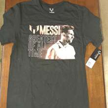 Men's Lionels Messis Black T-Shirt Greatest Of All Time - Size S P CH - 黑色 - 查看 1
