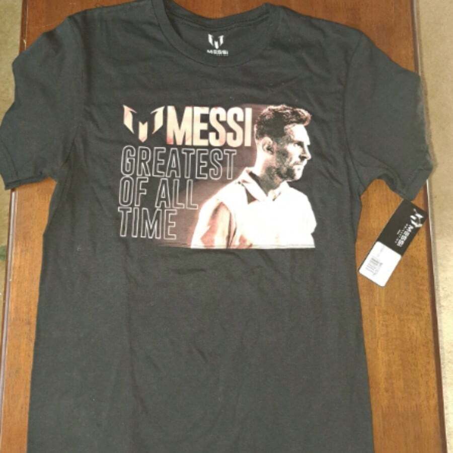 Men's Lionels Messis Black T-Shirt Greatest Of All Time - Size S P CH - 黑色 - 查看 1