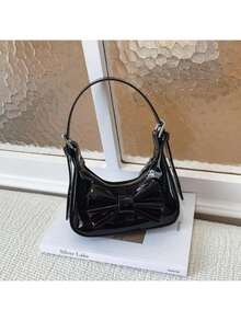 Laser Bowknot Mini Handbag, Mother-Daughter Matching Underarm Small Bag Accessory - A - View 15