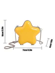 Mini Star Shaped Bag[US-Based Shipping], New European And American Fashion Personalized Lipstick/Earphone Pouch, Chain Strap Contrasting Color Design, Cute Style, Valentine's Day Gift For Friends,Star Bag,Women Solid Color Minimalist Shoulder Bag, Casual Daily Use Organizer Pouch, Fashionable Butter Yellow Bag For Women,Star Box Clutch 2026 New Evening Bag Fashionable Casual Shiny Women Shoulder & Crossbody Bag, Stars Hollow Women Bag,Fashionable Novelty Bag Heart Design Yellow Mini Chain Valentines, Fashionable Butter Yellow Bag For Women,Gifts For Women Women's Fall Clothing Winter Clothing Gift Fall Autumn Velvet Furry Party Fuzzy Plush Thanksgiving Festival Cyber Holiday Knitted Winter Valentine's Day Gift Women's Crossbody New Year Snow Warm Thermal,Mochilas,Backpack,Laptop Case,Backpacks For Women,Tote Bags For Women,Shoulder Bags For Women,Purse Accsesories,Work Bag,Carteras De Mujer Elegantes,Handbags,Id Holder,Mini Backpack,Tote Bags,Luggage Set,Purse,Travel Essential - Màu vàng - Xem 10