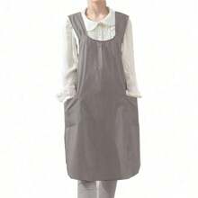 Tạp dề vải cotton kiểu chéo lưng dành cho nữ, có túi, kiểu váy yếm cho đầu bếp và người làm vườn. - Nhiều màu - Xem 2