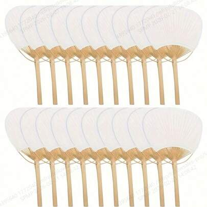 1 Pc/10 Pc White Paper Handheld Fan, Suitable For Weddings And Parties – Blank Fans That Can Be DIY-Painted, Featuring Blessings, Perfect For Guests, Dancing, Crafts, Photo Props, And Wall Decorations. Ideal For Halloween, Christmas Events, And Party Supplies.