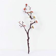 1/3/80朵人造梅花，仿真丝梅花，假花，家居、餐厅、客厅、户外花园装饰，插花，摄影道具，适合春秋季，可用于花瓶、花墙、花环、新娘捧花、婚礼装饰、DIY花环材料、生日派对装饰、家居装饰配件、情人节 - 白色 - 查看 2