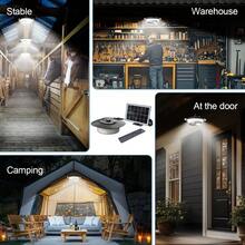 224 LED Solar Outdoor Hanging Light, Solar Powered Motion Sensor Patio Light With Remote Control, IP67 Waterproof For Gazebo, Shed, Garage, Barn, Camping - HL-031 - 查看 8