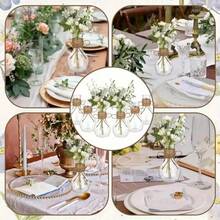 Retro Plastic Vase, Mini Round Bulb Plant Container, Suitable For Wedding Table Decor, Planting Lilies And Avocado, Applicable For Receptions, Home Decor And Holiday Parties, Durable And Easy To Clean, Great For Home, Events, Office Decor, Housewarming Gifts, Room Decor, Glass Vase - A - View 7