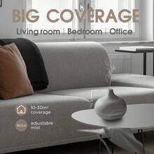 550ml White Wood Grain USB Humdifier Fragrance Machine Essential Oil Sprayer Ultrasonic Remote Control Air Purifier - Mist - View 3