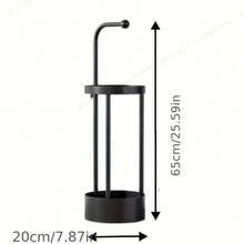 Vintage Style Metal Umbrella Stand - For Home And Commercial Use, Free-Standing Umbrella Storage With Drip Tray - A01 - View 7