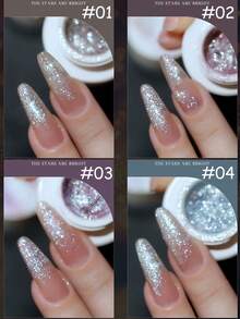 MISS SHAKA 10ml New Arrival Pink-Purple Glitter Nail Polish, 2026 Transparent Sparkling Whitening Nail Art Supplies, Valentine's Day - Multicolor - View 19