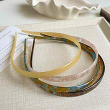 4 piezas/1 pieza Diadema de acetato cómoda y sin pellizcos, elegante diadema para primavera/verano, accesorio para el cabello antideslizante, hermoso regalo de accesorios para el cabello para el hogar - Multicolor - Ver 3