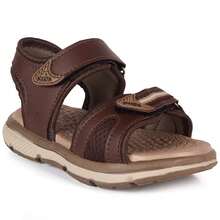 Sandália Papete Menino Casual  Moda Infantil Estiloso Masculino Casual Confortável Macio  Volta As Aulas Verão do 22 ao 33 - Marrom - Visão 3