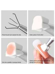 LIMEGIRL Soft Nail Sponges, Reusable Nail Sponges,Nail DIY Sponges, Nail Art Sponges, 1pc Grabbing Pen Professional Accessories Manicure Salon Supplies - Multicolor - View 5