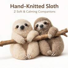 2Pcs Animal Knitting Kit For Beginners, Knitting Kit For Adults With Step-By-Step Text Tutorials, Sloth DIY Crafts For Adults, Cute Funny Home Decorative Ornaments, Birthday Valentine's Day And Easter Gifts - Sloth - View 2