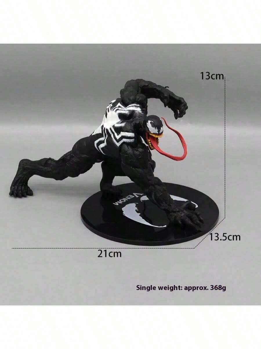 1pc[Dark Marvel Villain Style]Venom PVC Statue For Desktop Display & Marvel Fan Collectibles New Year's Gift, Valentine's Day Gift, Easter Gift - Multicolor - View 1