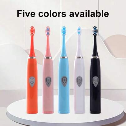 Cepillo de dientes eléctrico, disponible en cinco colores, incluye 3 cabezales de repuesto, cerdas suaves, limpieza bucal profunda, productos de cuidado oral, sin operación complicada, se puede usar en el baño, decoración de fiesta, recomendación de regalo