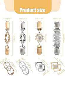 Cinch Clips For Women Clothing Clips Back Cinch Set To Hold Sweater Together Shawl Cardigan Collar Clip To Tighten Dress Pant Waist Tightener - Multicolor - View 8