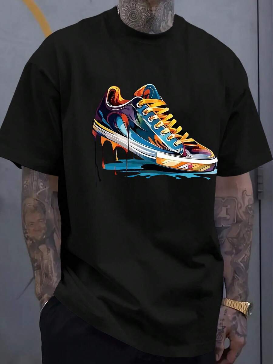 Men Outdoor Tees & Tanks - Black - View 1