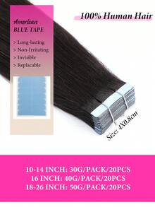 150grams Tape In Hair Extensions Human Hair,#60 Platinum Blonde 16-26inch,20Pcs/50Grams,100% Brazilian Remy Tape Ins Real Human Hair Extension,Christmas Birthday Gift For Women, Perfect For Daily Party & Wedding Use, 4-5 Packs To Add Length & Volume - S1B - 查看 3