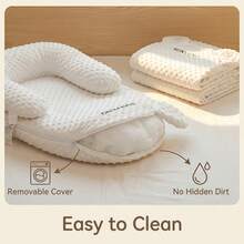 2pcs/Set Newborn 0-3 Years Anti-Spit Milk Inclined Pillow, 4 Seasons Breathable Infant Baby Reflux Sleeping Pad - Multicolor - View 3