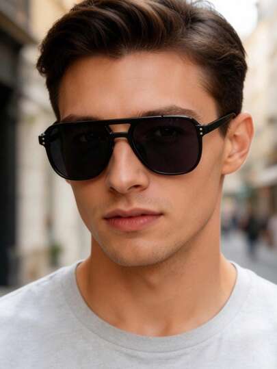 1 pieza de gafas deportivas para exteriores Y2K, estilo retro, para conducir, viajar, playa, unisex, de verano, con montura grande, a la moda.