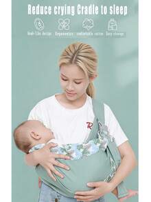 1个婴儿背带背包，适合6-36个月的婴儿（10-30磅），轻便透气，可侧背或前背，可调节，方便侧背和前背。 - 彩色 - 查看 4