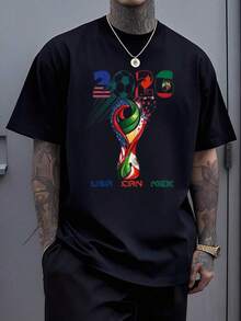 World Cup 2026 100% Cotton T-Shirt | USA CAN MEX Soccer Tee | 2026 Football Cup Fan Apparel | North America Host Nations Graphic Tee | Soccer Fan Gift, World Cup T-Shirt, USA World Cup Shirt 2026, World Cup USA Sweatshirt, Political Soccer Fan Tee,World Cup 2026 T-Shirt, Soccer FIFAS Sweatshirt, United States Canada Mexico, USA Canada Mexico Soccer Top, Summer Tournament Supporter Outfit, 2026 World Tournament - 黑色11 - 查看 1