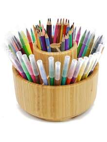 1个多功能桌面收纳盒，带笔筒和抽屉，无需电源，便携式办公用品和宿舍必备，倾斜笔筒适合学生桌面，是大学和高中学生返校的完美礼物，办公桌配件，桌面收纳盒，文具收纳，铅笔盒，教师节礼物，家居必备，2026毕业季派对用品，复活节派对用品 - 彩色 - 查看 9