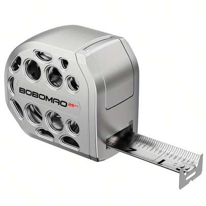 BOBOMAO 2026 New 25FT Stainless Steel Measuring Tape, Anti Rust,Strong Magnetism On The Bottom,Hollow Design, Gift Tape,Portable Self-Locking Tape Measure For Household