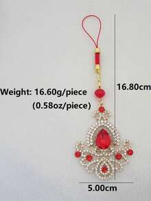 Lianxyfu 1 件镶钻手机挂饰 - 优雅酒瓶造型吊坠，适用于手机、汽车和包包，奢华礼品 - 玫紅色 - 查看 5