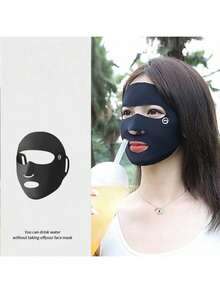1 chiếc khẩu trang che kín mặt, chất liệu vải lụa băng nhẹ, thoáng khí, thích hợp cho các hoạt động thể thao ngoài trời, chạy bộ, du lịch dành cho nam và nữ. - 1 cái - Xem 3