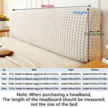 1pc Solid Color Checkered Pattern Headboard Cover, Elastic Stretchable, Dust Protection, Fits Various Headboards, Full Wrap-Around Design, Soft Cloud-Like Backrest Feel, Removable & Washable Headboard Slipcover, Provides New Sleeping Experience - Honey Orange - View 11