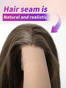 14 Inch 13x4 Lace Front Wig, High Temperature Fiber Synthetic Wig, Ash Brown Natural Straight Layered Bob Wig For Women - Piano Color - View 6