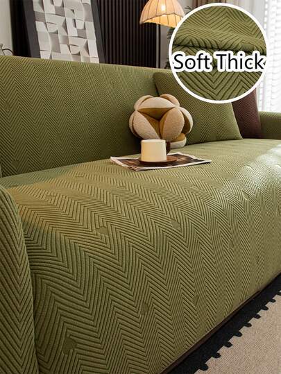 1pc Plush Velvet Sofa Cover, Fashionable Luxury Sofa Protector, Decorative Anti-Slip Anti-Dust Anti-Scratch Sofa Slipcover, Suitable For All Seasons, Bedroom, Living Room, Study, Office