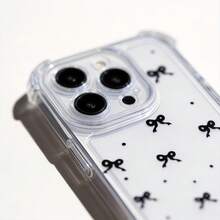 1个可爱波点蝴蝶结透明气囊防震手机壳，兼容苹果7/8/X/XR/XS Max/11/12/13/14/15/16/17 Pro Max、三星Galaxy A14/A15/A16/A17/A04/A05/A06/A07/A54/A55/A56/A57/A34/A35/A36/A37/S26/S26+/S26 Ultra、12C/13C/14C/15C、荣耀400/400 Pro/400 Lite/300/300 Pro/200、C85 Pro/C75/C71/C63/C53 - 無色 - 查看 3