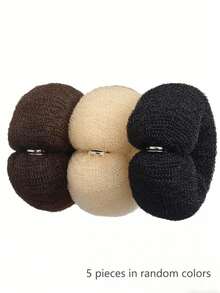 1 pieza Molde para hacer moños de rosquilla, Moldeador de espuma de rosquilla DIY de 17cm, Accesorio para el cabello de mujer, Adecuado para otoño, Herramienta de peinado, Accesorio para el cabello de mujer, Otoño, Accesorio para el cabello de mujer, Herramienta de peinado, Accesorio para el cabello, Accesorio de belleza, Regalo - Multicolor - Ver 15