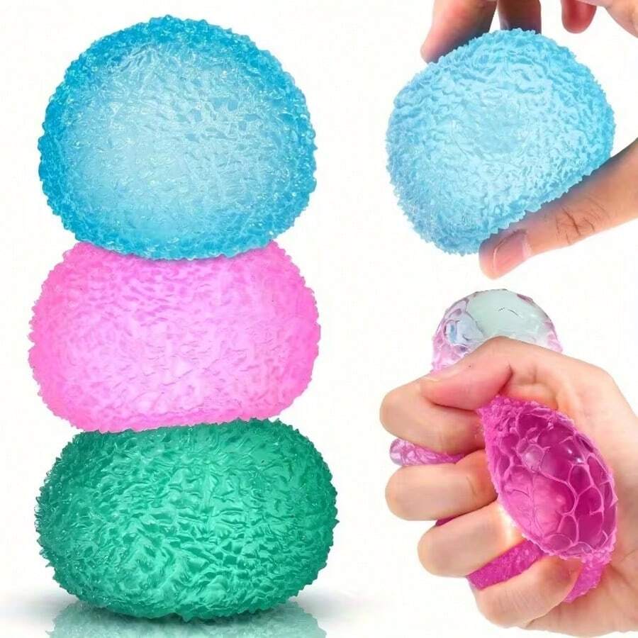 3 Pieces Set Of Adult Stress Relief Squeeze Toys, Sensory Venting Toys To Help You Achieve Maximum Relaxation. This Round Ball-Shaped Stress Relief And Relaxation Toy Can Help You Relieve Stress When You Feel Tense, Bored, Or Excited. The Toys Are Filled With Pink, Green, And Blue And Make A Great Birthday Or Christmas Gift. (Tip: If The Product Has An Odor, This Is Normal. Please Place It In A Ventilated Area For 1-3 Days, And The Smell Will Lessen)