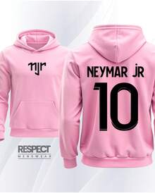 Men's NJR  Football Sweatshirt. Expensive Player With Hood. - 淺粉色 - 查看 1