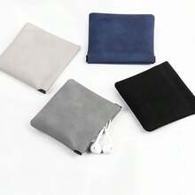 Túi đựng tai nghe, túi đựng cáp dữ liệu USB, phụ kiện tai nghe, túi đựng thẻ nhớ, ví nhỏ đựng tiền xu và chìa khóa. - đen-L - Xem 4