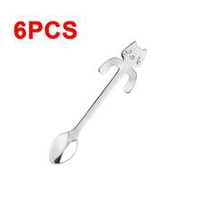 Stainless Steel Cat Themed Coffee And Dessert Spoons - , Dishwasher , Suitable For Home, Kitchen, Restaurant, Party, Wedding - View 13