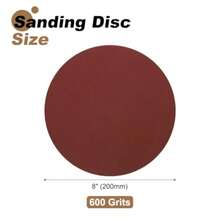 15pcs 8-Inch PSA Sanding Discs 600 Grits Aluminum Oxide Self Adhesive Stick Back Sandpapers No-Hole Round Wet/Dry Sander Papers Sand Auto Car Paint Wood Metal - 600目 - 查看 2