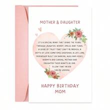 1PC Sweet Mother & Daughter Bond Birthday Card (With Envelope) - "It's A Special Bond That Spans The Years" Heartfelt Message, Perfect For Mom/Birthday/Mother's Day, Loving Greeting Card - Multicolor - View 9