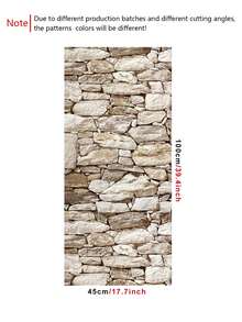 1 Roll Stone Texture Removable Self-Adhesive Wallpaper, Suitable For Kitchen Cabinets, Home Decor, Furniture Renewal, 45cm X 100/300/500cm - Brown - View 9