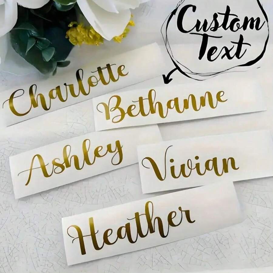 Personalised Balloon Vinyl Name Labels - For Party Balloons, Birthday Balloons, Confetti Balloons, Bridesmaid Gift[ Balloons Not Included ] - Multicolor - View 1