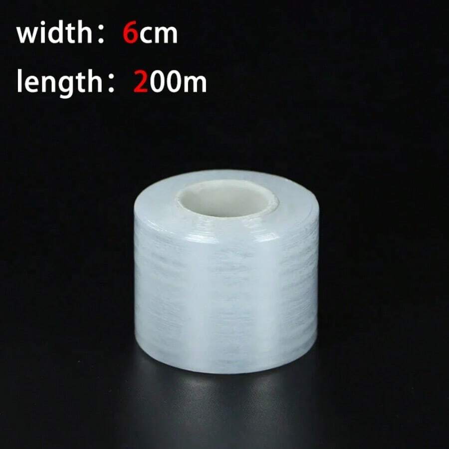 200 Meters Small Roll PE Stretch Film Sealing Film Protective Film Industrial Packaging Bottle Sealing Grafting - 60mm - View 1
